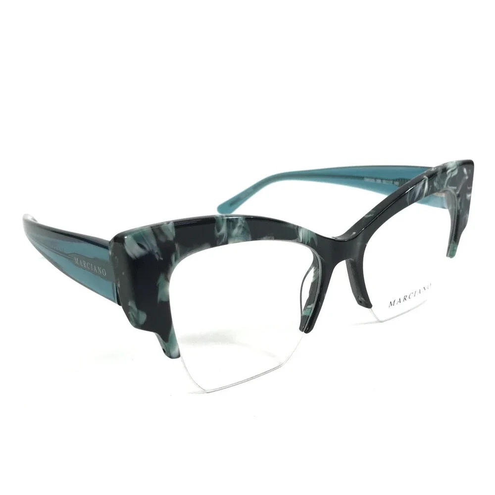 Marciano Eyeglasses Frames GM0329 089 Turquoise Butterfly Half Rim 50-17-140